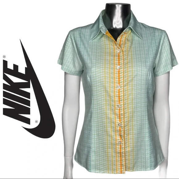 Nike  Golf Shirt Button Front Short Sleeve Golf Shirt Size Small - Picture 1 of 6